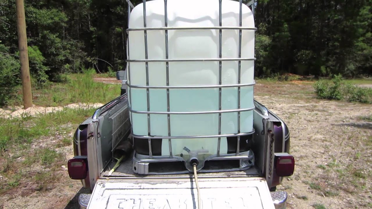 Pressurizing a water tote, Farming, MacGyver, IBC container, Offgrid Homestead in the woods.