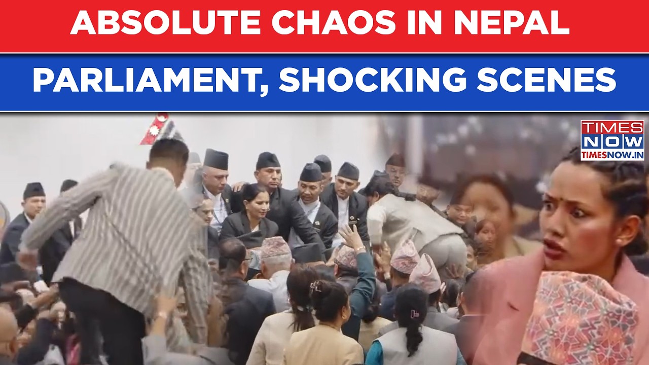 Nepal Parliament Chaos Scenes: House Turns Wrestling Arena, Watch What Happened | Balen Shah | News