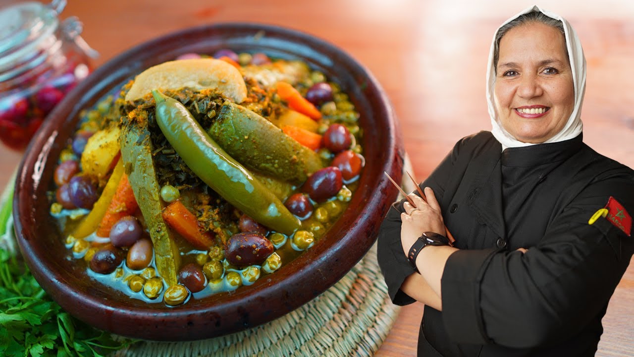 طاجين بالخضر على الطريقة المغربية ـ شيف بديعة