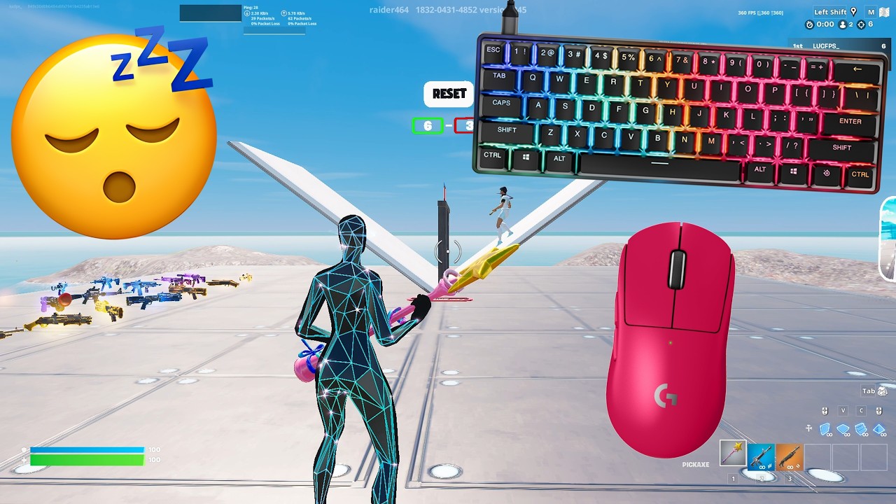 The Fastest Mechanical Keyboard for Fortnite | Apex Pro Mini 360FPS Gameplay