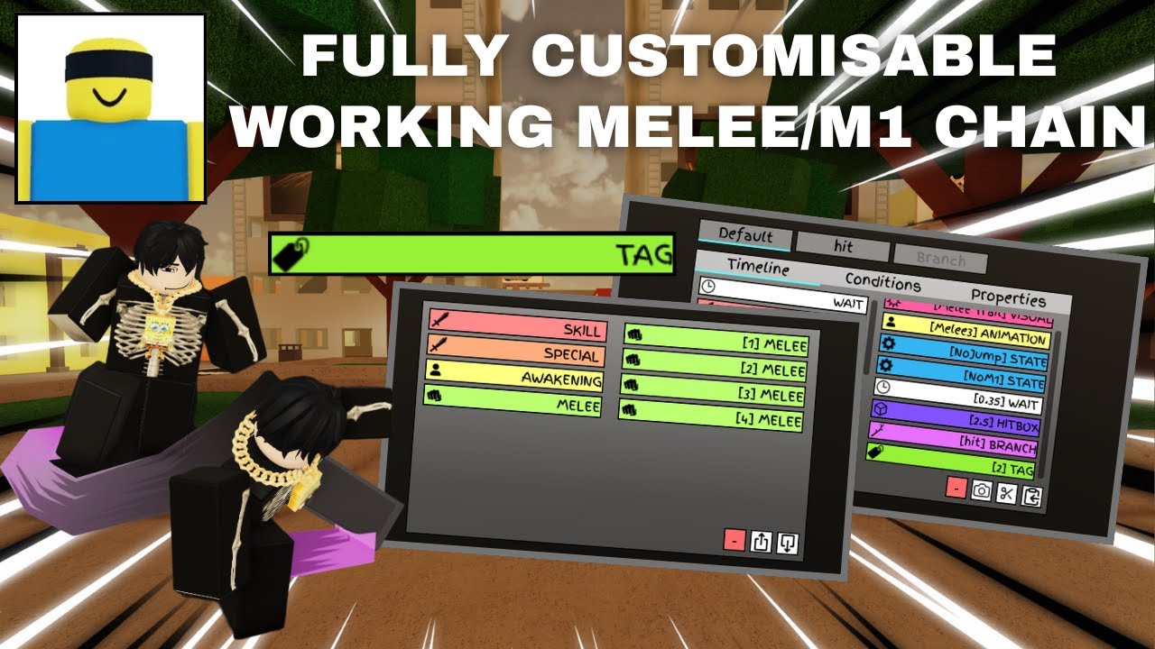 JJS | HOW TO MAKE A FULLY CUSTOMISABLE WORKING MELEE/M1 CHAIN (CUSTOM DOWNSLAM+MORE)
