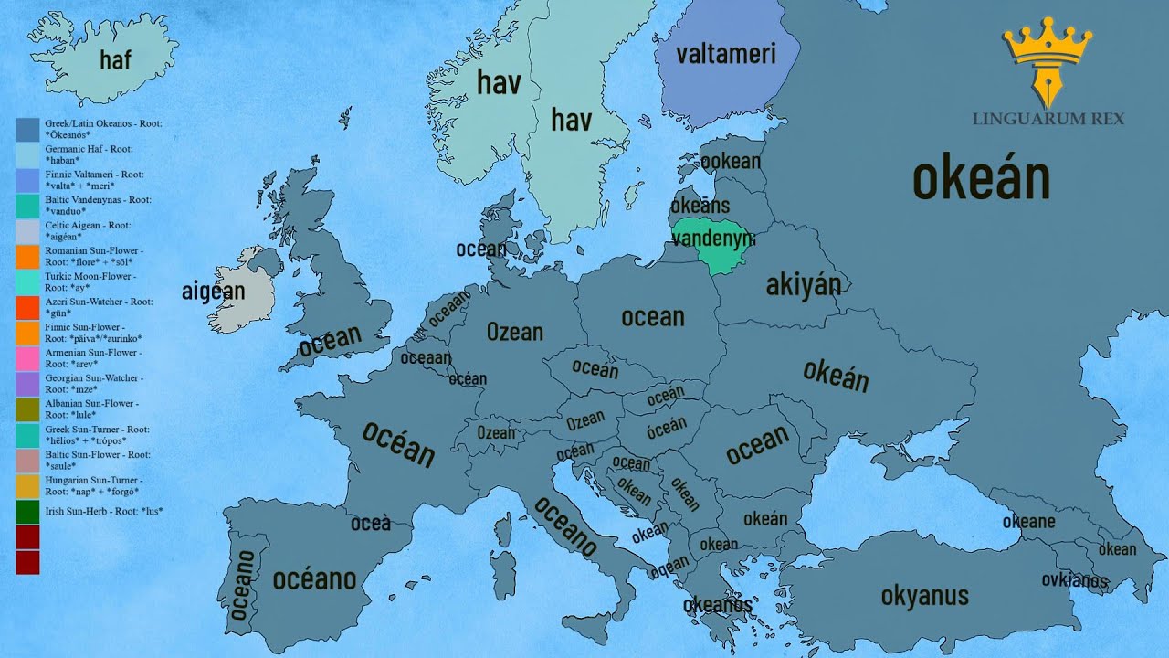 Nature - Water Terms Across 42 Languages | European Languages Comparison