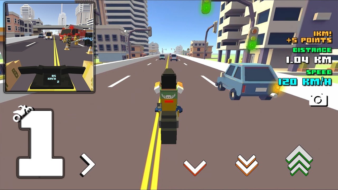 Blocky Moto Racing - Mobile Gameplay Walkthrough Part 1 (iOS, Android)