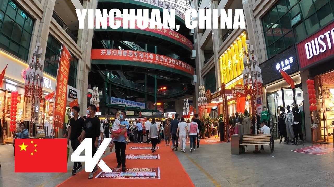 YINCHUAN, CHINA | City Walking Tour | 4k | October 1st 2021