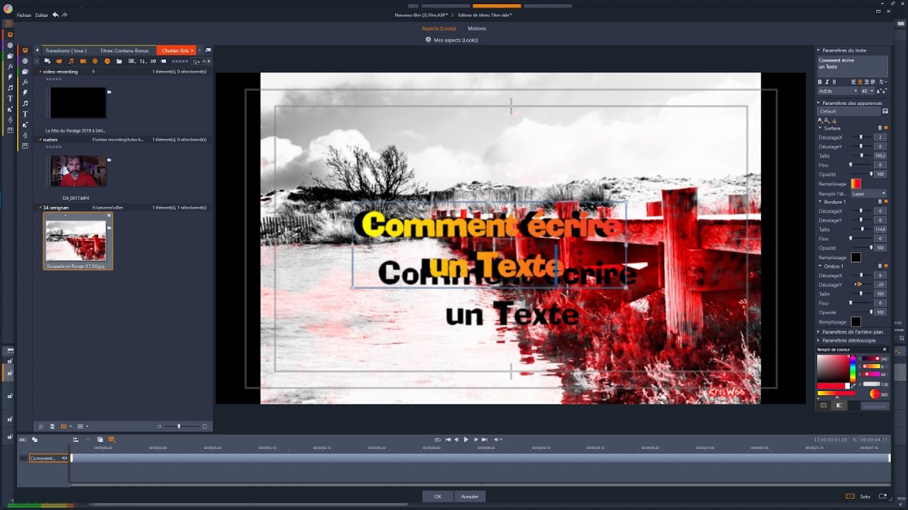 Comment faire une Animation de Texte sur Pinnacle Studio ?
