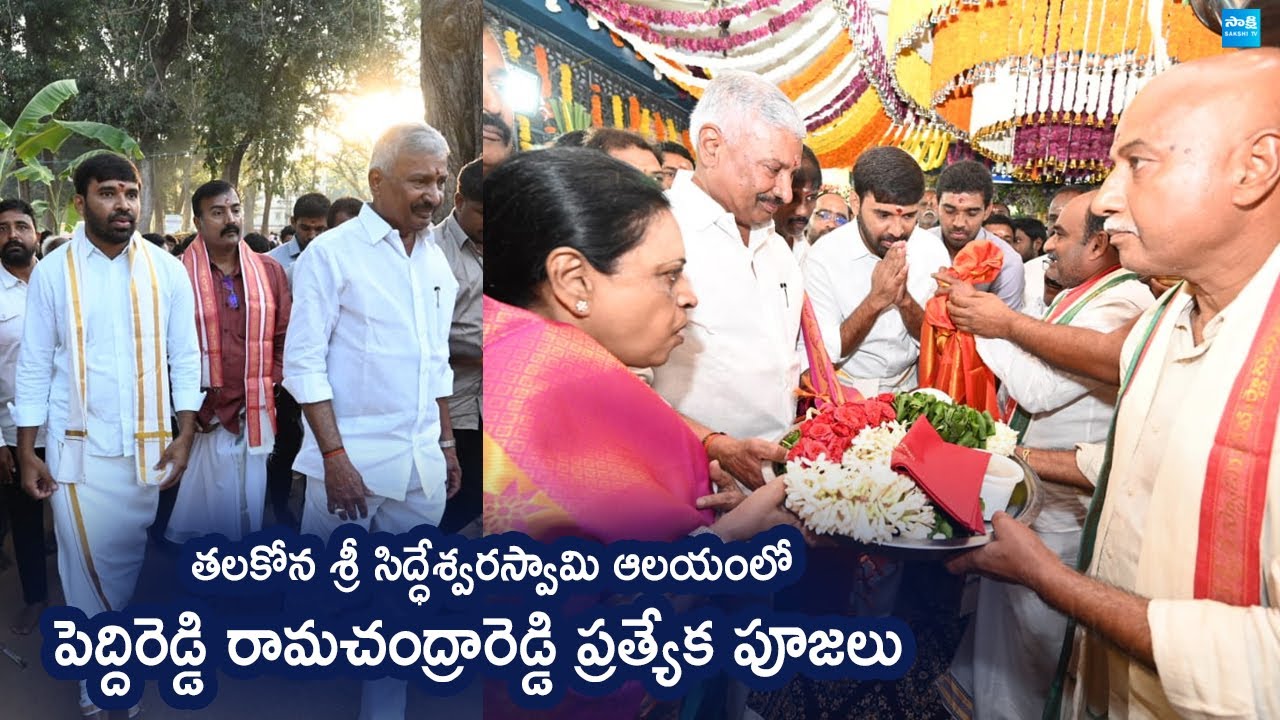 Peddireddy Ramachandra Reddy Performs Special Pujas in Talakona |  @SakshiTVLIVE ​