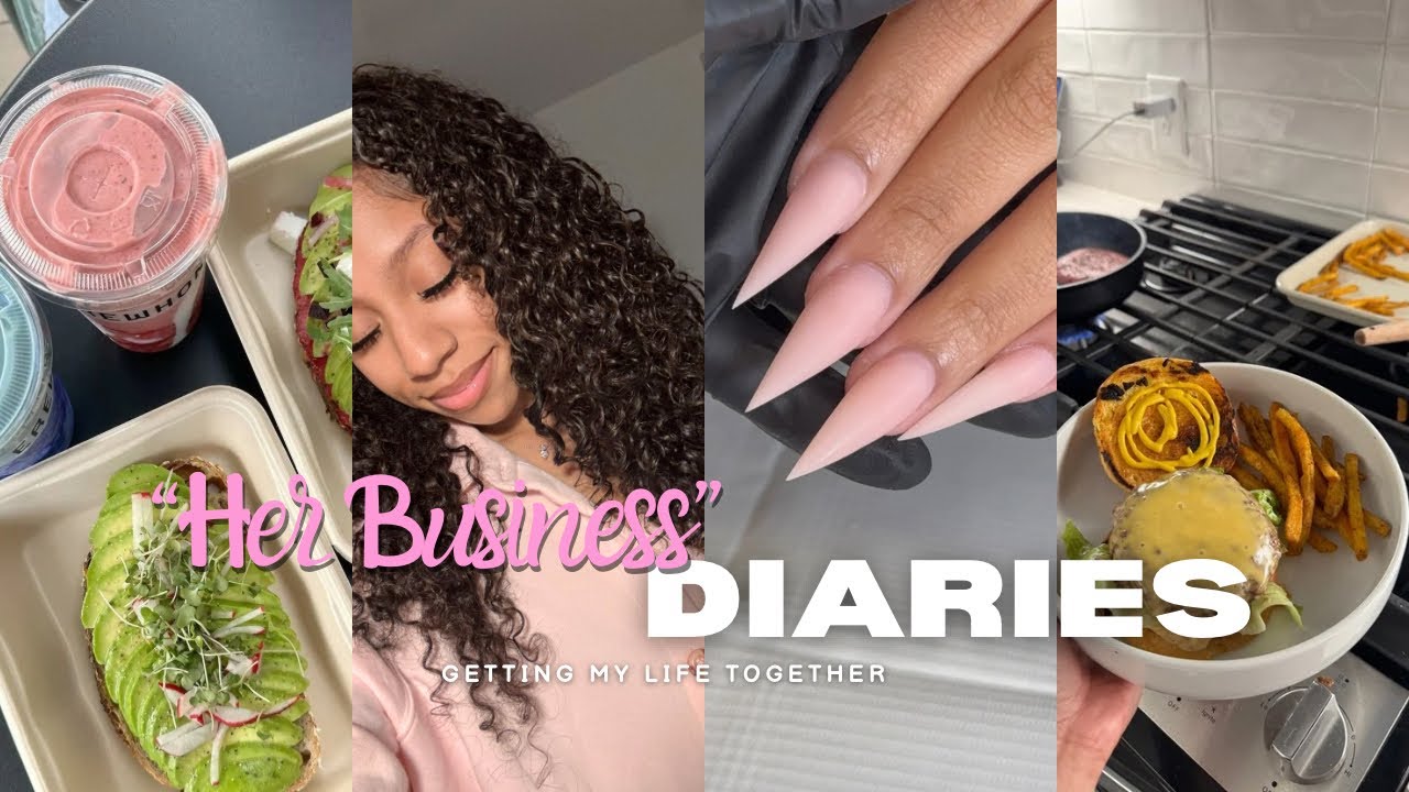 HER BUSINESS DIARIES: Life as a nail tech, New habits, Vision boards , Chill days W/ Friends & MORE 