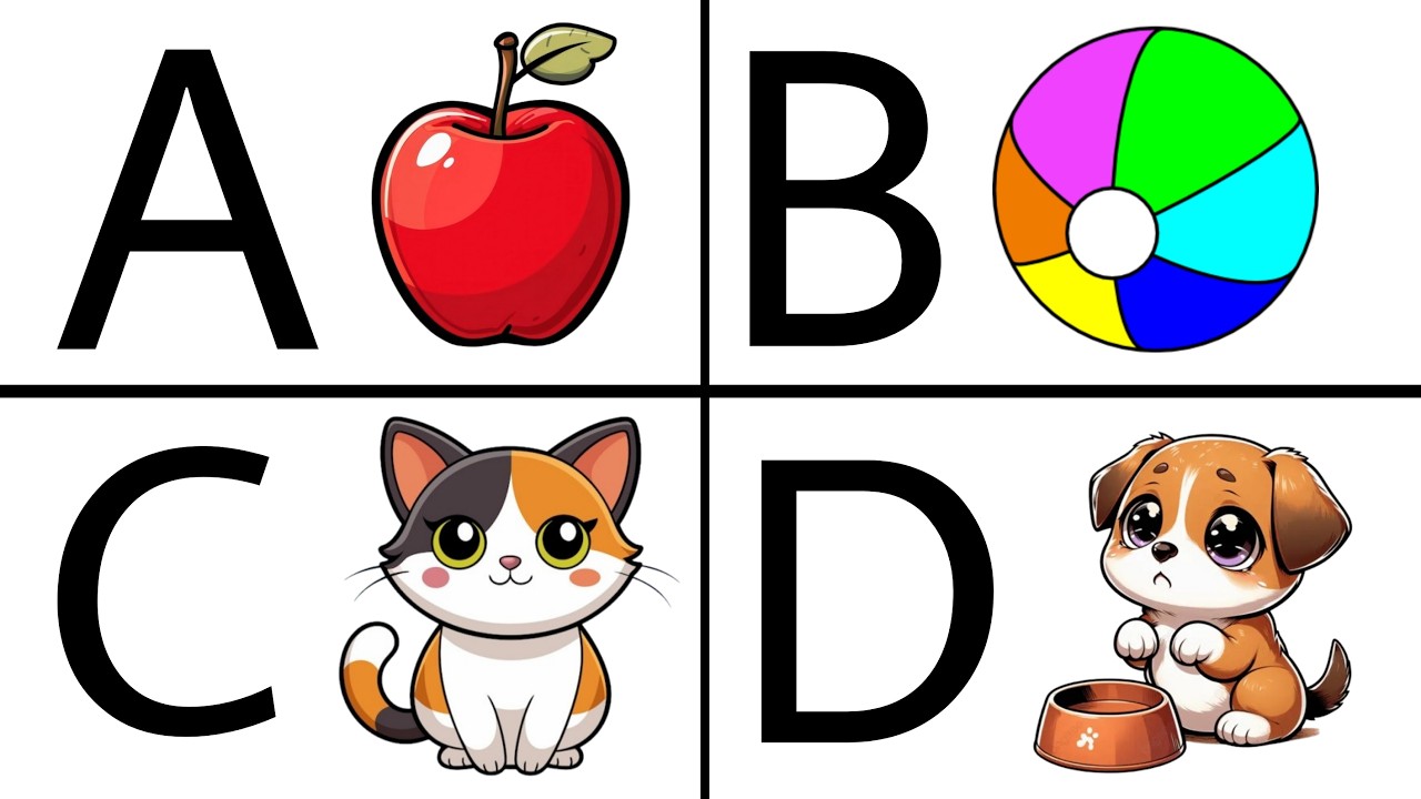 abcd phonics song for toddlers a for apple, cartoon abcd for kids, abcd song