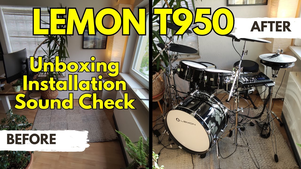 Lemon T950 Electronic Drum Kit - Unboxing, Installation and Sound Check