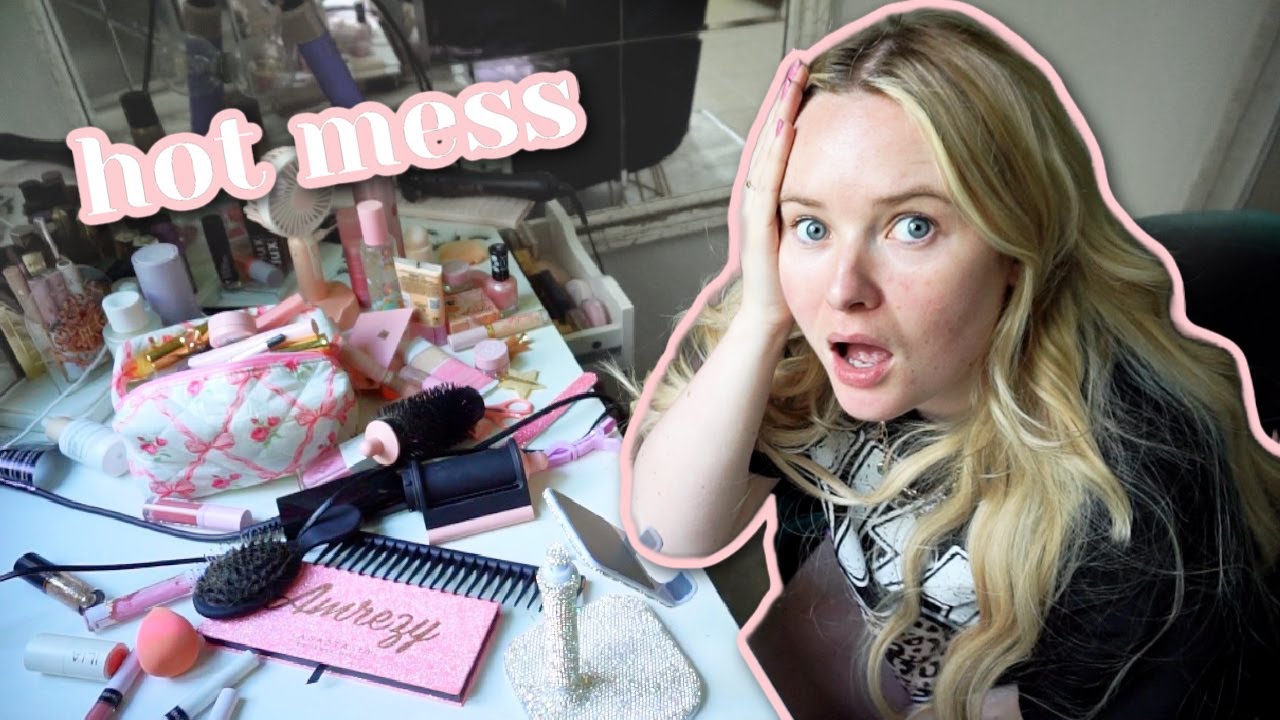 cleaning my huge makeup MESS & an ulta haul
