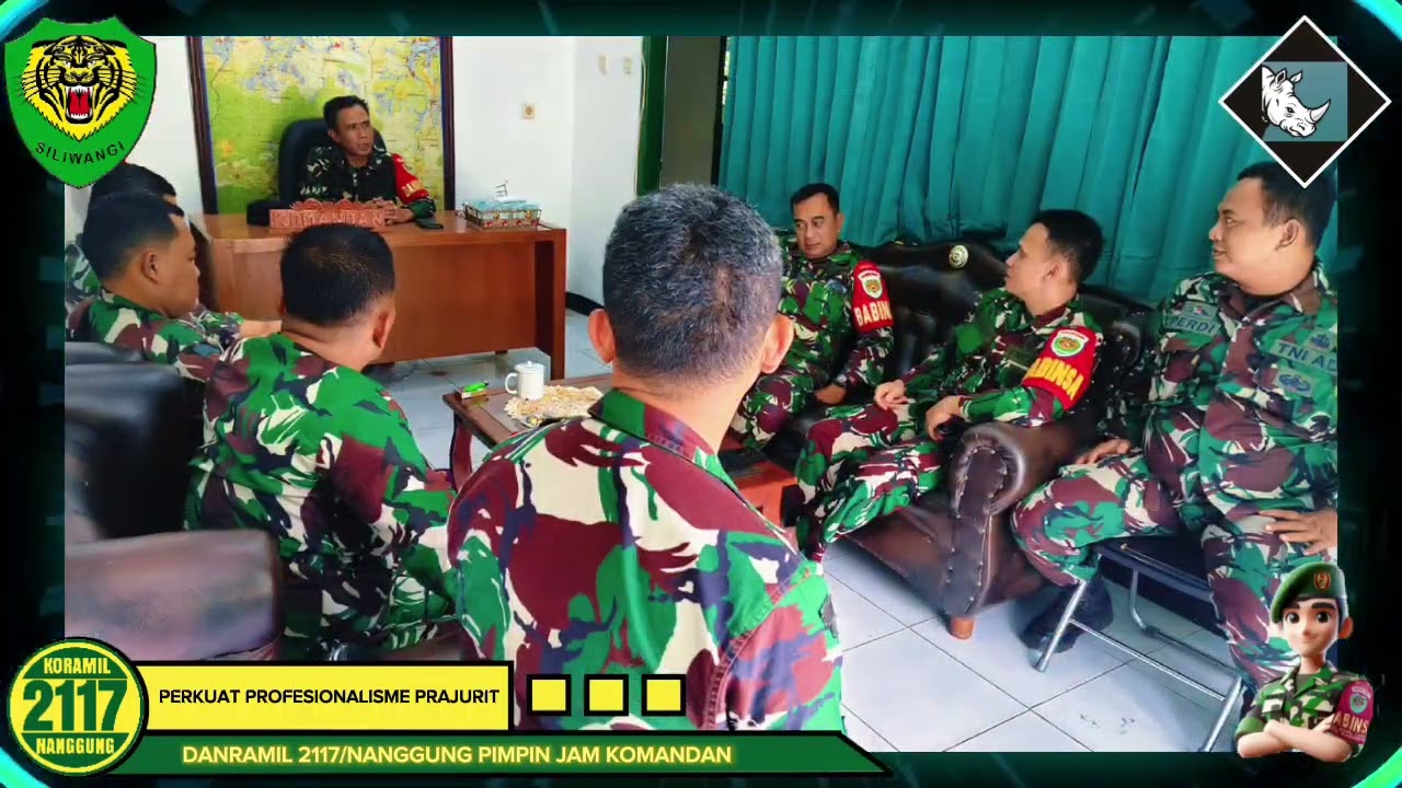 PERKUAT PROFESIONALISME PRAJURIT, DANRAMIL 2117/NANGGUNG PIMPIN JAM KOMANDAN