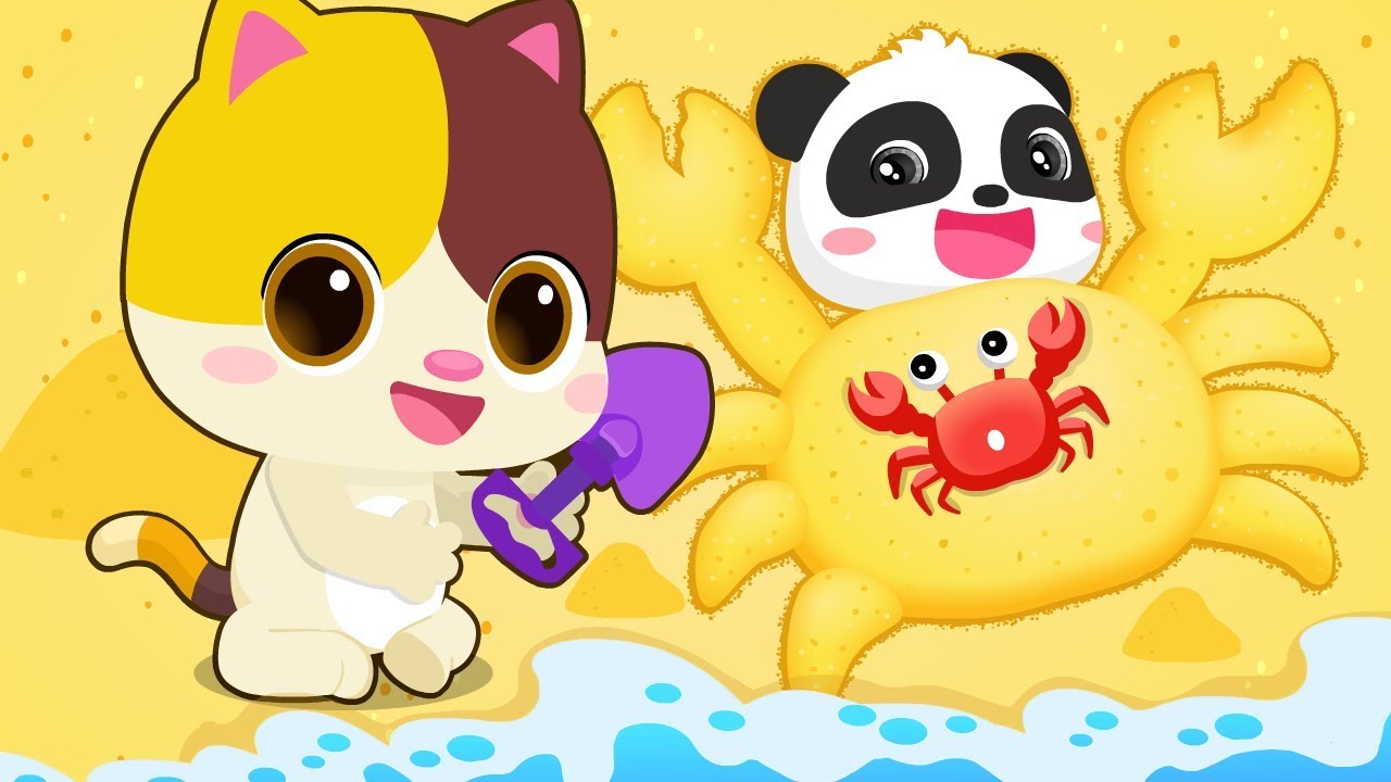 재미있는 모래놀이| 고양이 안전교육동요| 생활습관동요|미끄럼틀 장난감 |베이비버스 동요|BabyBus