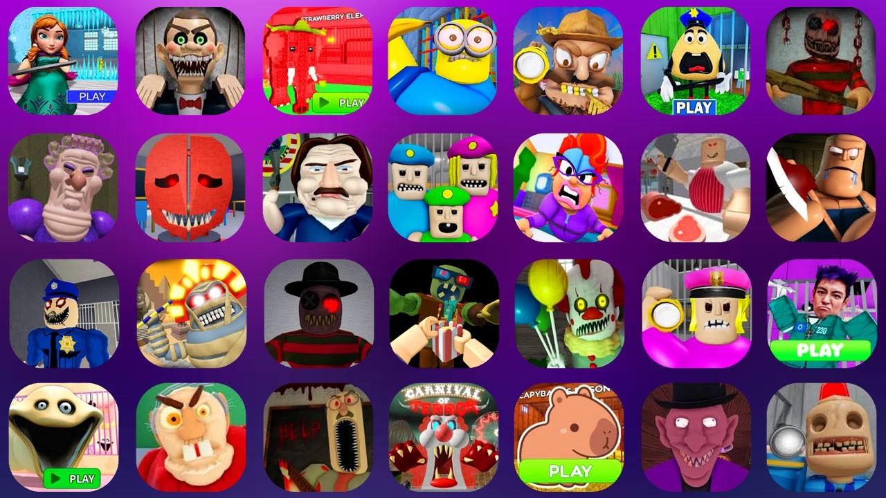 ROBLOX,ANNA'S PRISON,Mr Funny's ToyShop,STRAWBERRY ELEPHANT PRISON,MINION BARRY'S PRISON,...