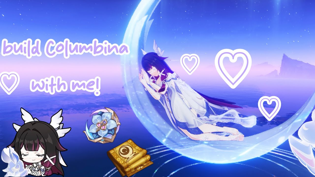 ⋆⁺₊⋆ ☾⋆⁺₊⋆ build Columbina with me! ⋆⁺₊⋆ ☾⋆⁺₊⋆ cozy genshin gameplay