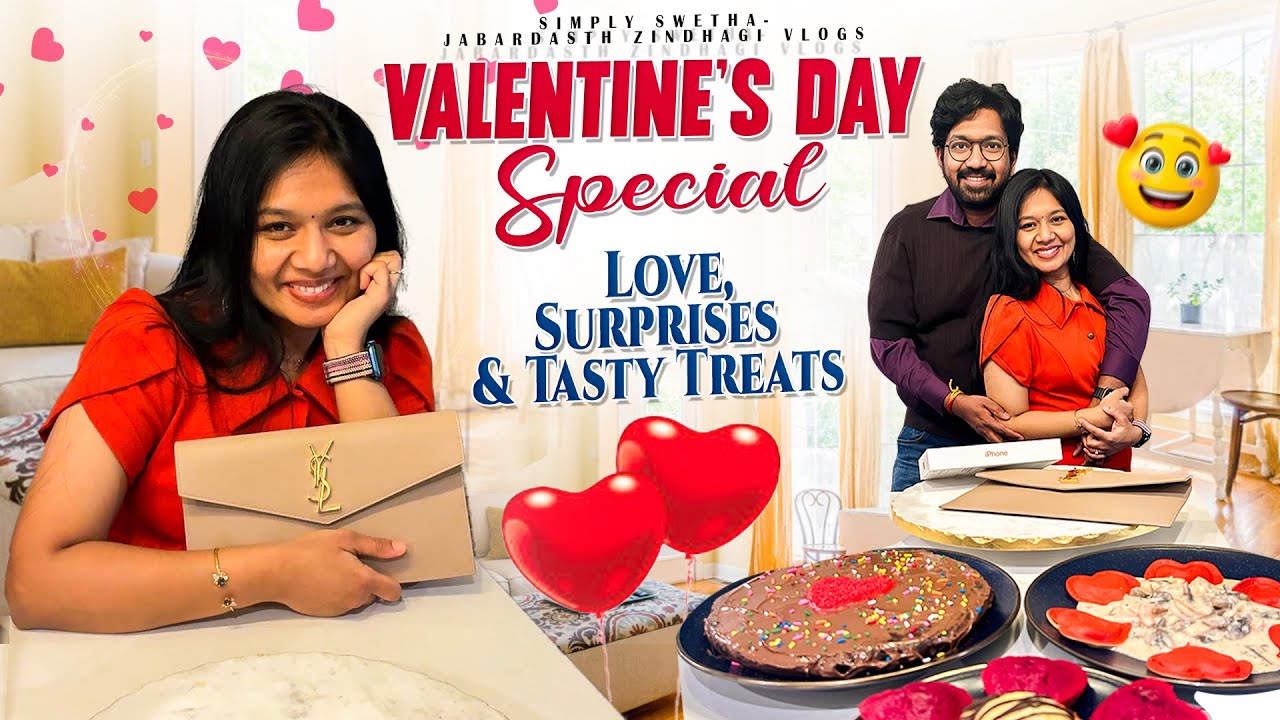 Love, Surprises & Tasty Treats 💕  | Valentine’s Day Special | Telugu Vlog 