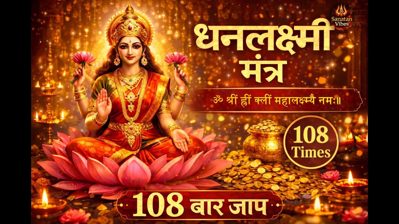 🌺 धनलक्ष्मी मंत्र | 108 बार जाप | Powerful Dhan Lakshmi Mantra Chanting | Wealth Attraction  🌺