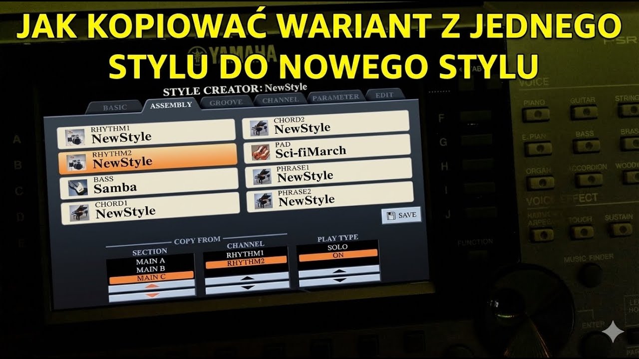 Jak stworzyć styl z innych stylów Yamaha?
