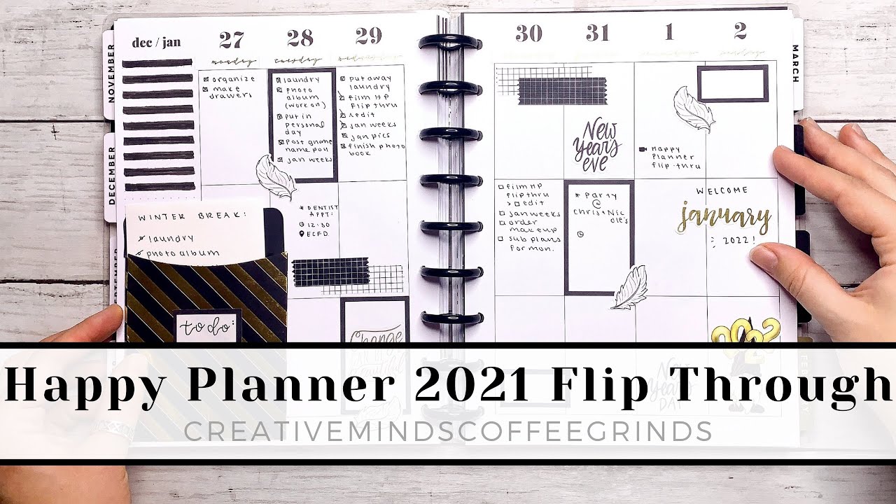 HAPPY PLANNER 2021 FLIP THROUGH || How I Use My Planner with My Bullet Journal