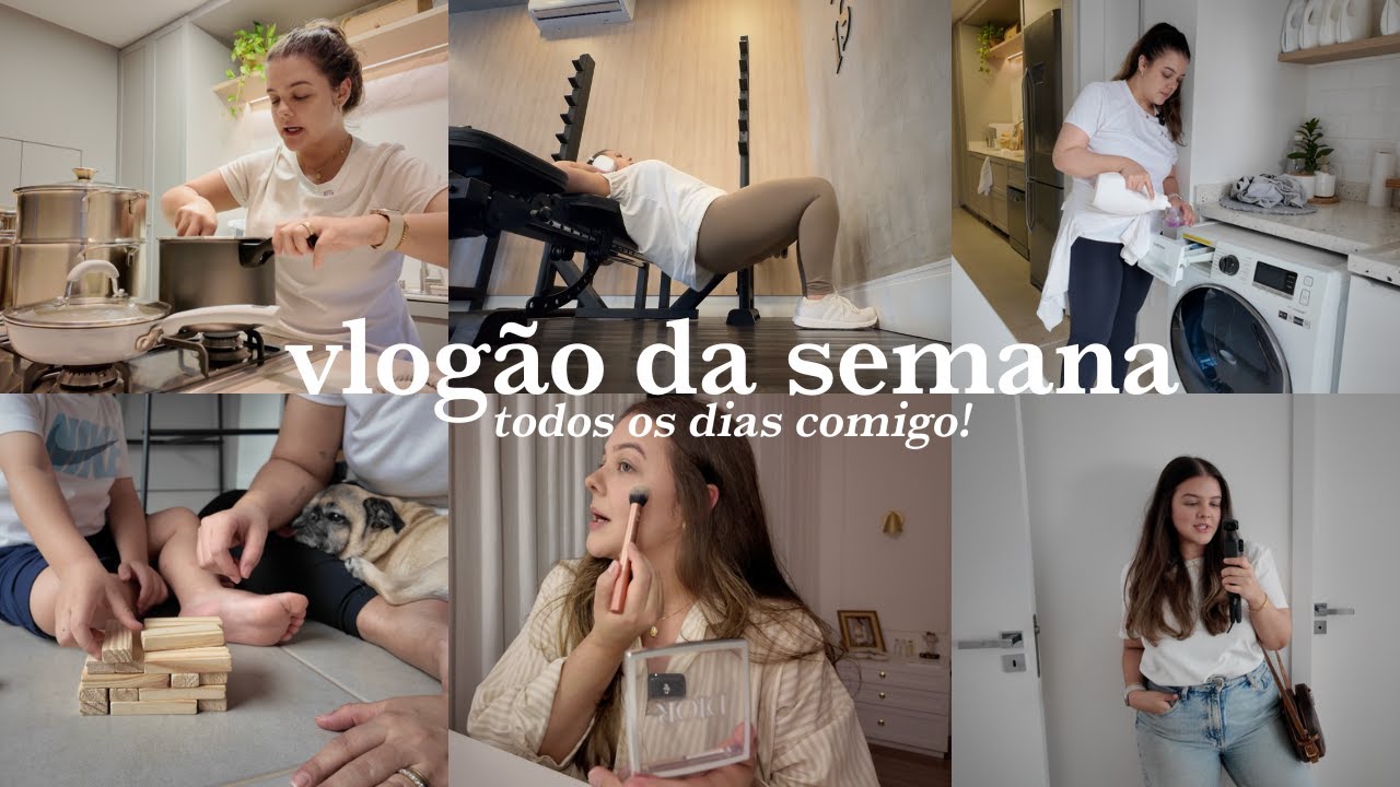 Vlogão da semana: rotina nova, dieta, cuidando do lar, dia com afilhado e saindo com amiga