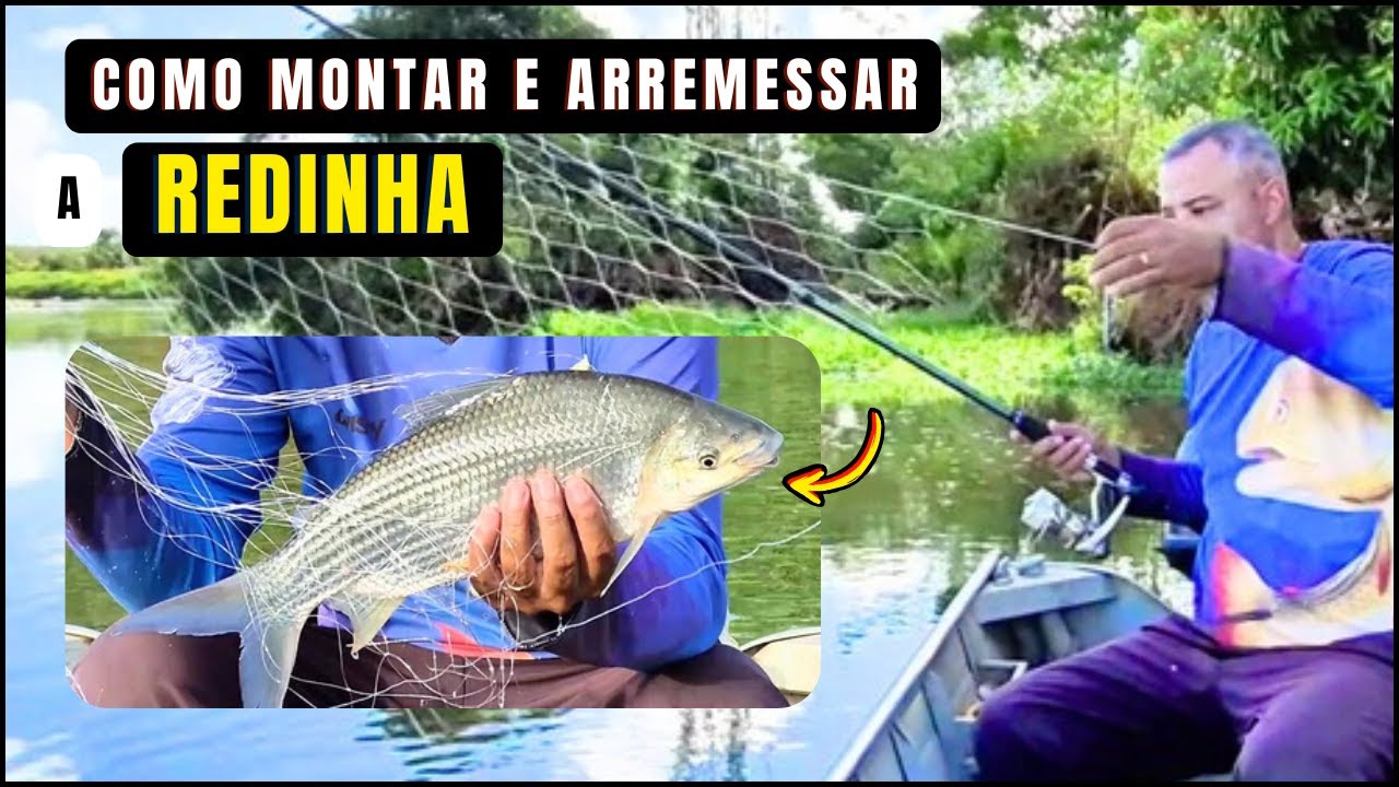 Como colocar e arremessar a REDINHA de pesca