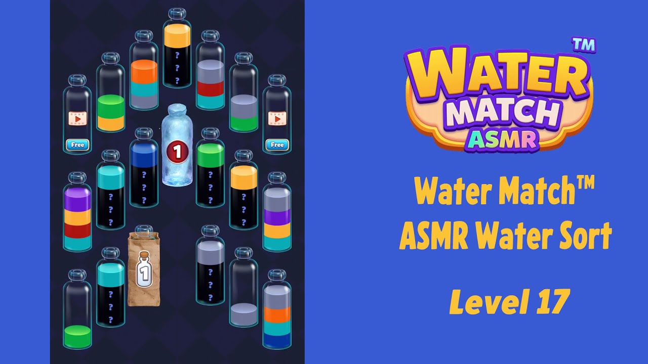 Water Match&trade; - ASMR Water Sort Level 17 Walkthrough | Gameplay Solution