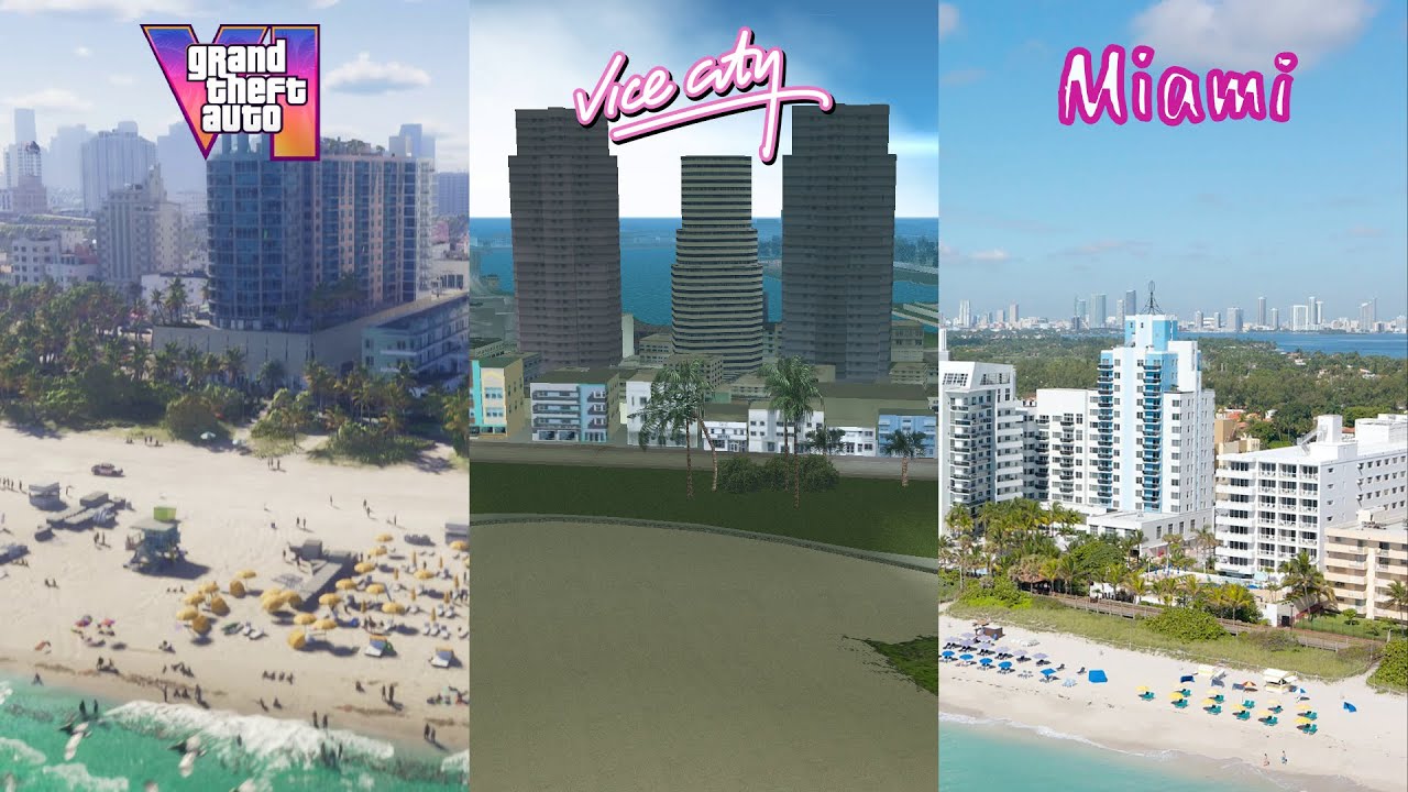 GTA 6 vs Vice City vs Real Life Miami Locations
