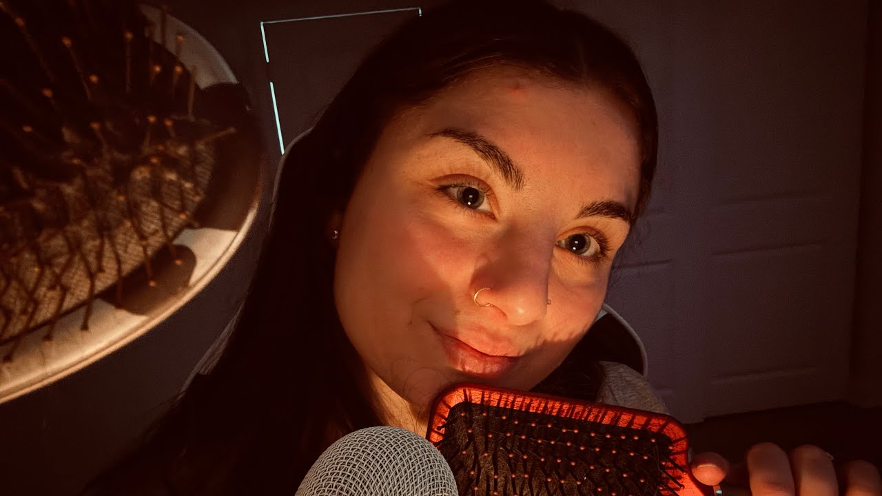 ASMR pampering my close friend with hair brushing and positive affirmations✨🥱