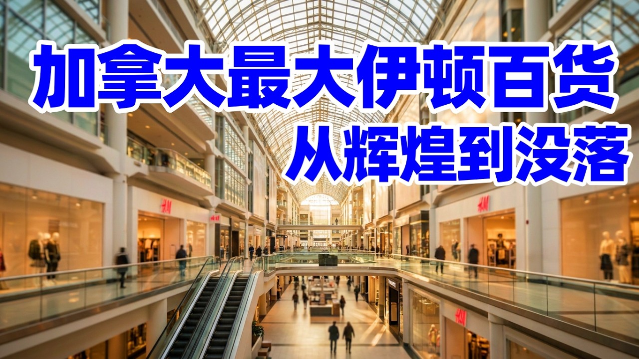【多伦多】市里最大的伊顿购物中心, 拱形梦幻玻璃天空! 每年5000万人打卡的购物天堂! 加拿大伊顿零售帝国百年辉煌与没落! 多伦多旅游! Toronto Eaton Centre! 多伦多购物
