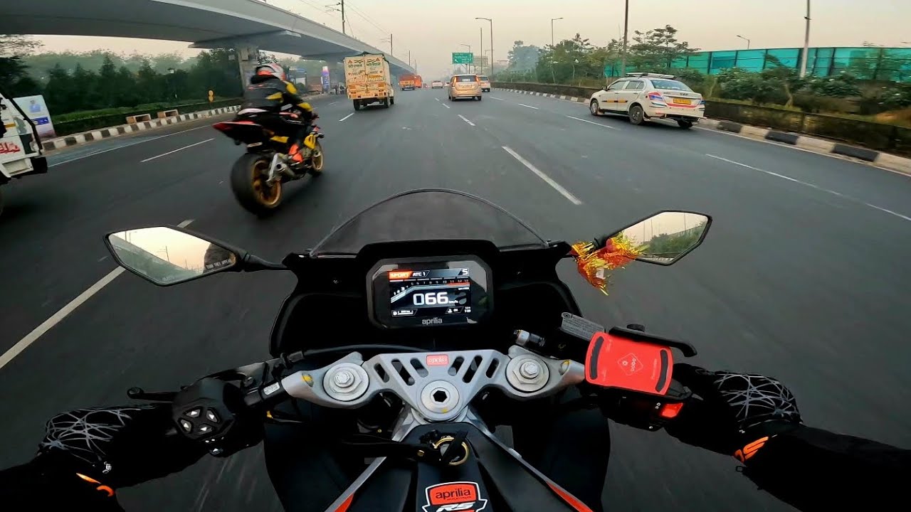 Early morning chill ride on the Aprilia rs457 | Break-in period