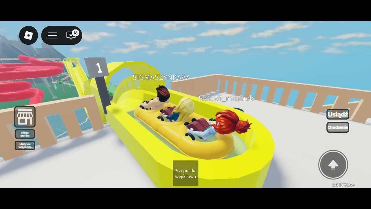 Zjeżdżamy z różnych zjeżdżalni wodnych w roblox! 