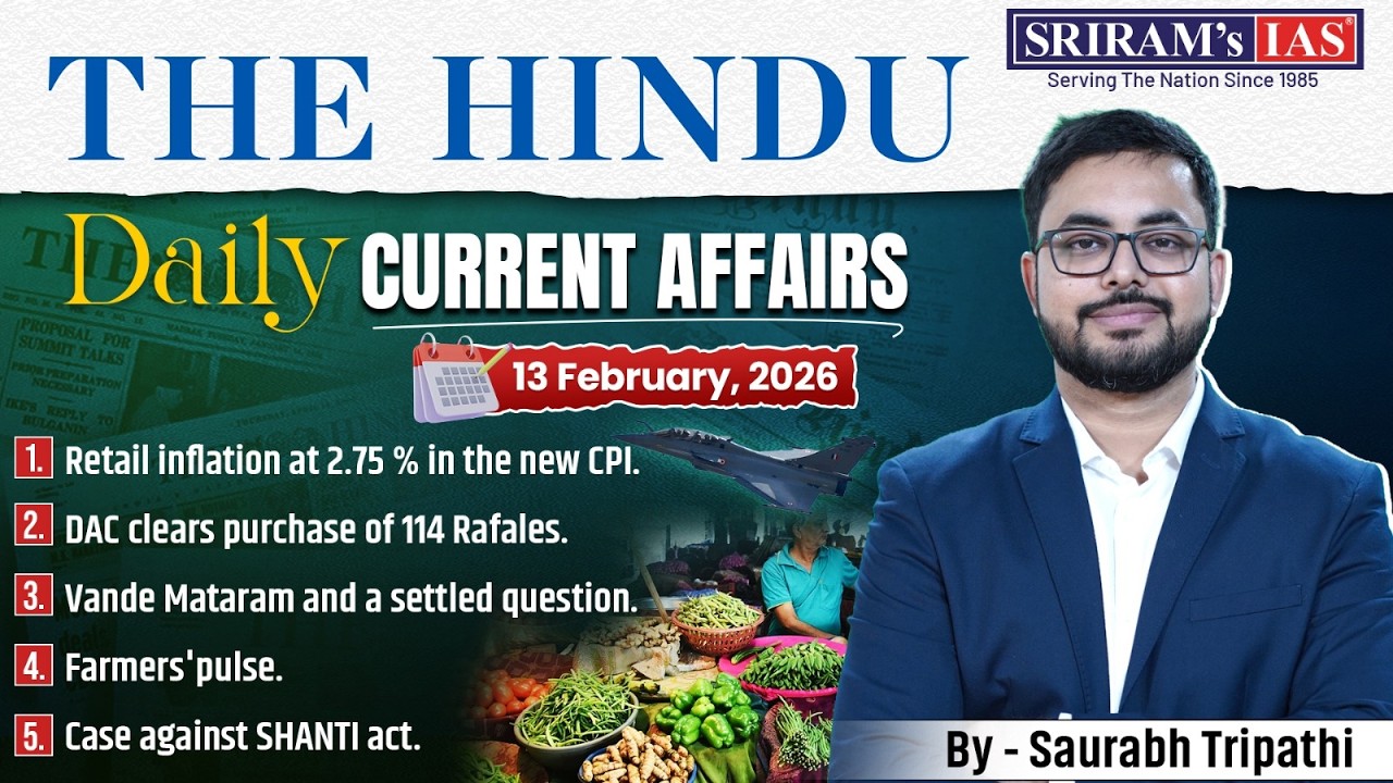 Current Affairs Daily Hindu Analysis | Hindu Newspaper Today #thehindu #currentaffairs| SRIRAM's IAS