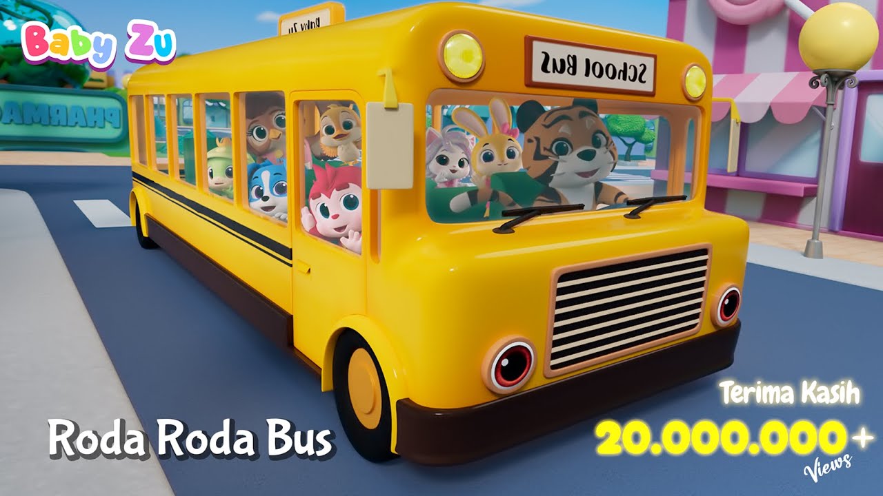 Roda Roda Bis ♪ Wheels On The Bus Indonesia ♪ Naik Bis Keliling Kota ♪ BabyZu