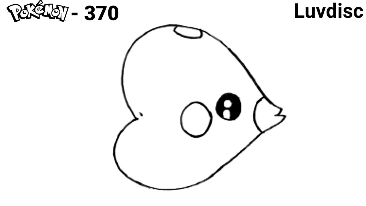Luvdisc Drawing | How To Draw Pokemon No 370