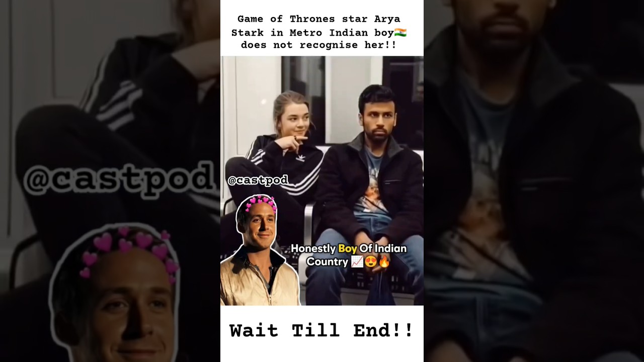 Arya Stark Germany actress in metro viral video with Indian boy 