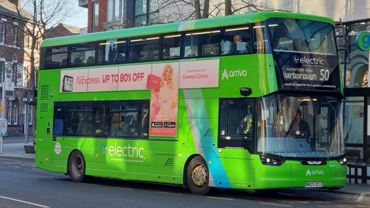 Buses in Causeway Lane, Highcross, Leicester, Nov 2025
