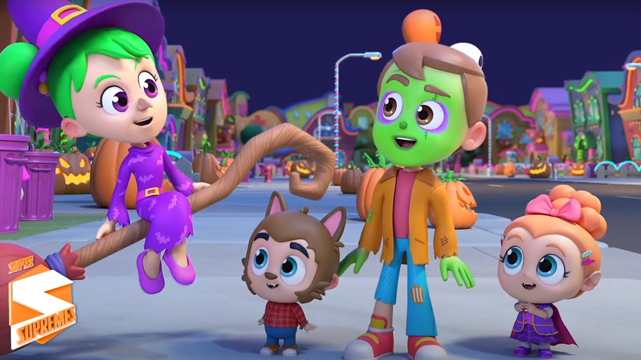 Família do dia das bruxas + Mais canção infantil por Super Supremes