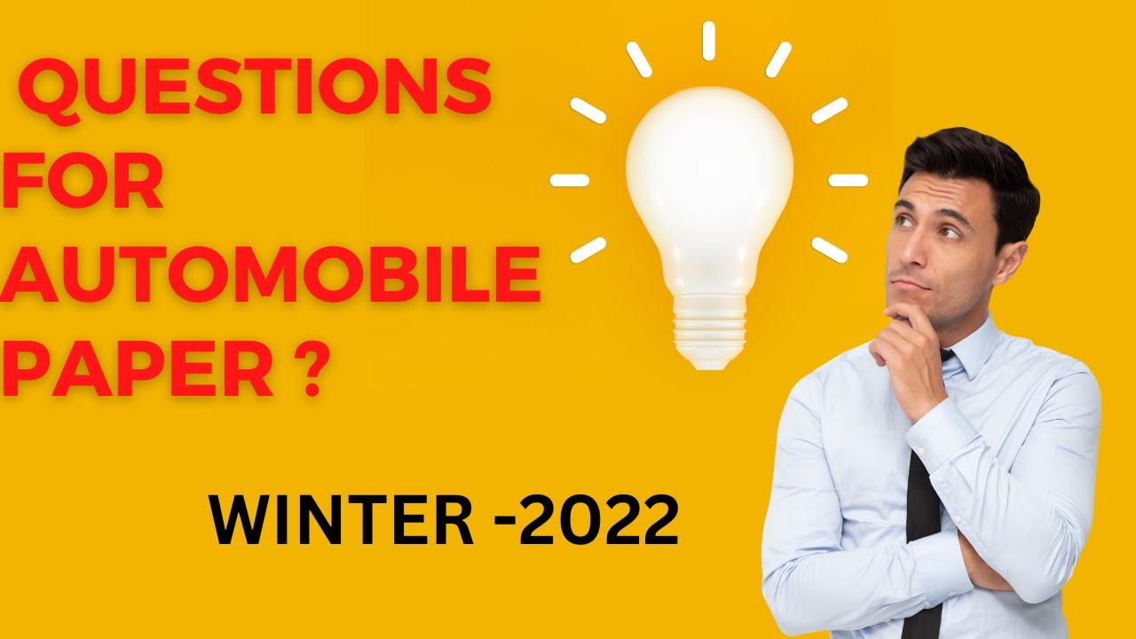 MSBTE UPDATE| MSBTE Automobile Engineering Guess Paper | MSBTE Winter 2022 Exam