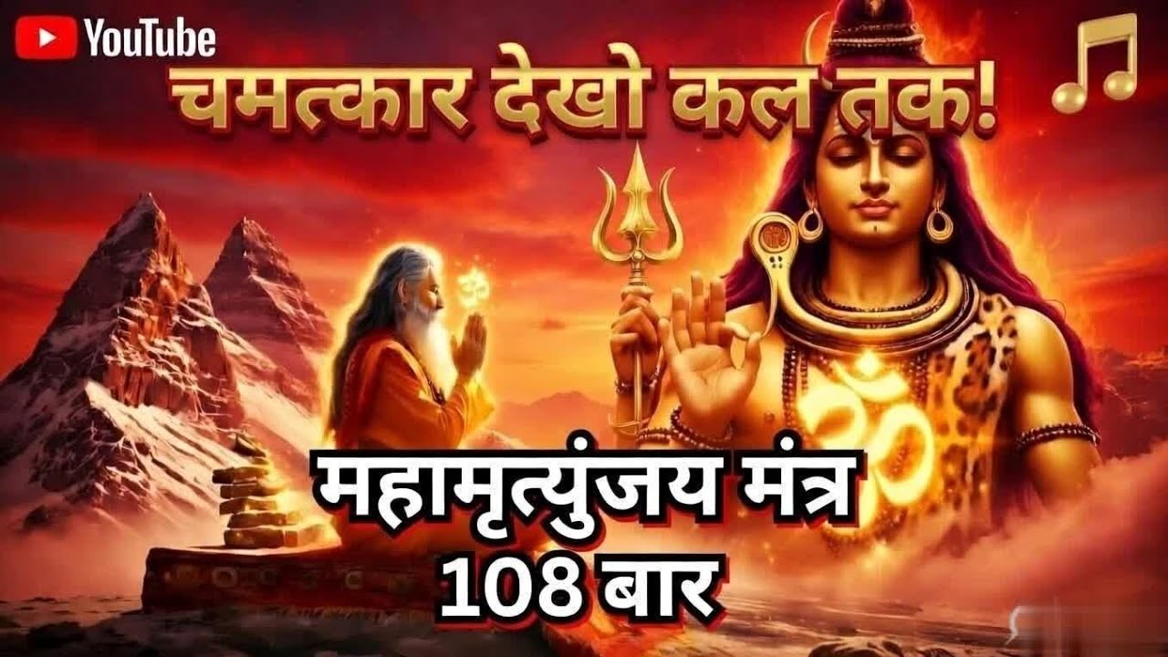 Mahamrityunjay Mantra 108 - आज के शुभ दिन ये चमत्कारी महामृत्युंजय मंत्र सुनने रोग दोष मिट जाते हैं