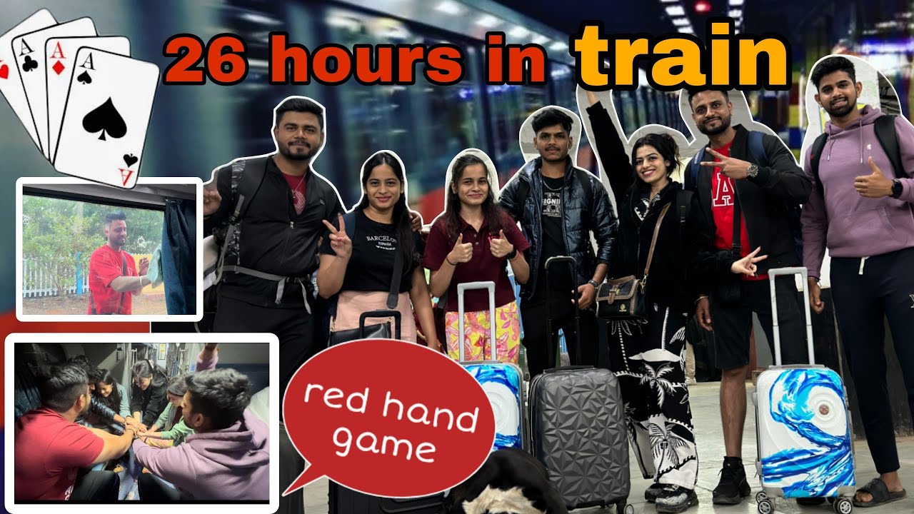 26 hours in train😍|| red hand game खेळून हात झाले लाल😫 #asmitasurve #traveljourneys #familyvlog