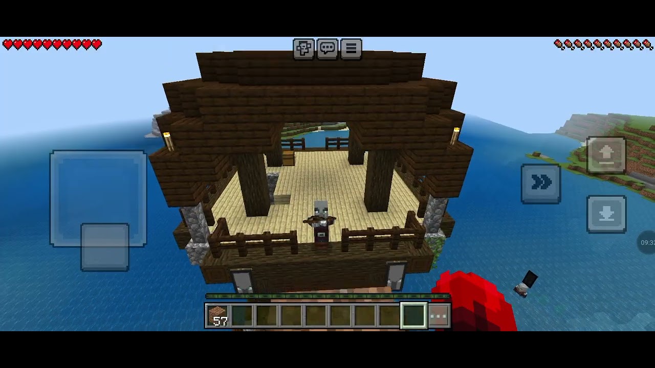 Jugando minecraft en supervivencia:)