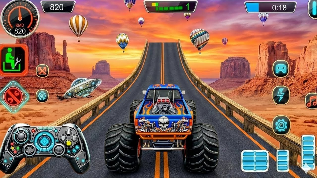 Monster Truck Mega Ramp Impossible Driver - Ultimate Car Stunts GT Racing - Android GamePlay