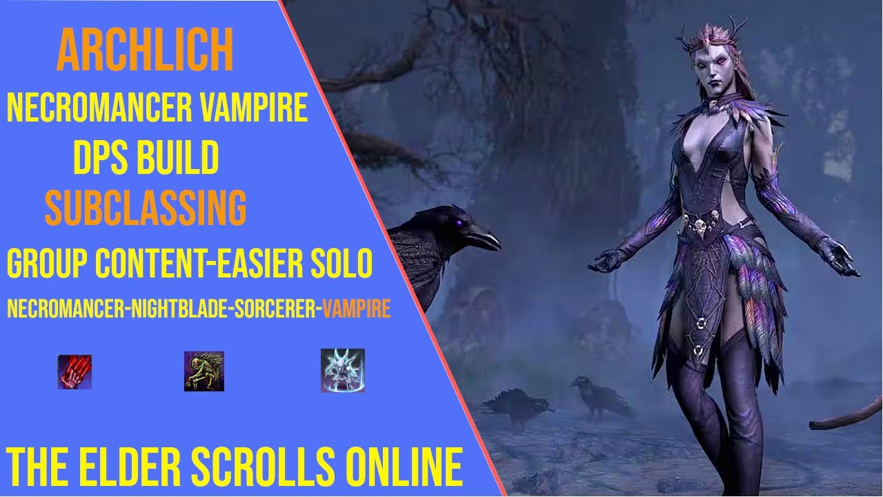 Powerful Vampire Necromancer DPS Build for ESO Update 48 - Subclassing Build