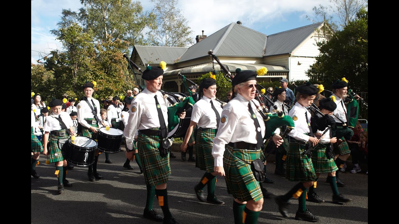 Scottish Highland Gathering: Brigadoon Parade, Bundanoon, NSW, Australia