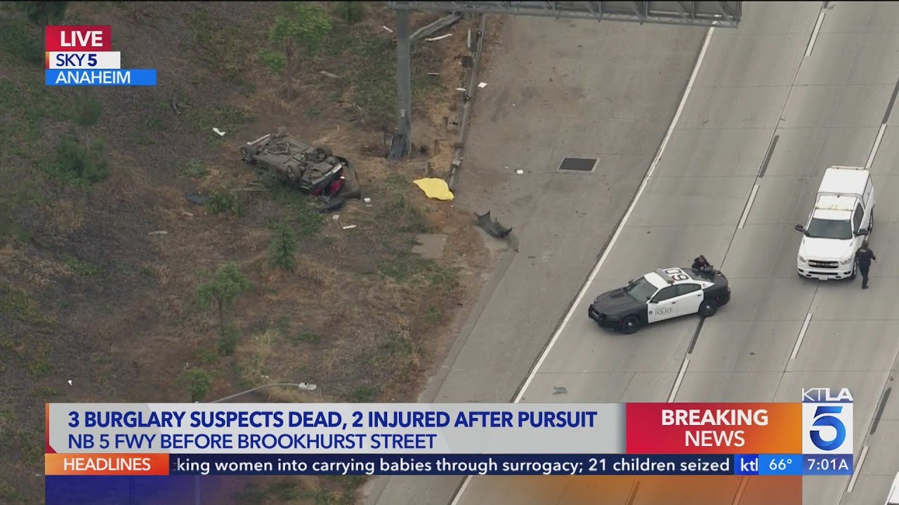 3 dead, 2 others hurt after pursuit crash on 5 Freeway in Orange County | Los Angeles Car Chases