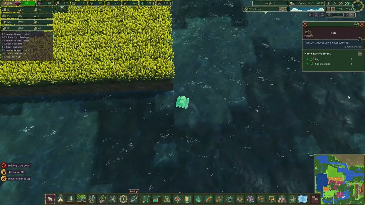 Timberborn Riverborne: Raft Logistics