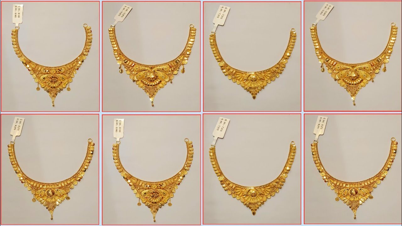 Letest Beautiful 18k Gold Necklace Design|| necklace design with weight and price|| necklace design|