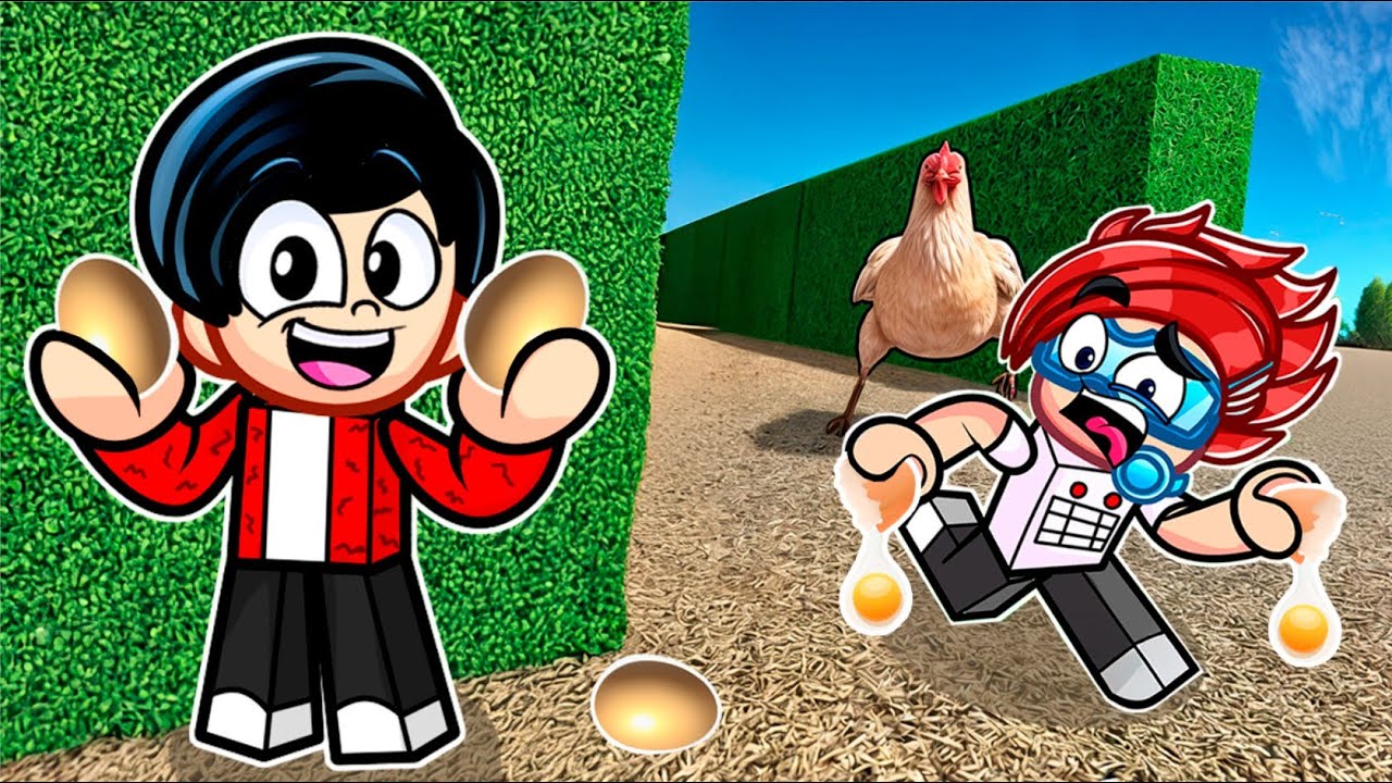 ESCAPAMOS del POLLO LOCO y ROBAMOS SUS HUEVOS en ROBLOX | Karim Juega