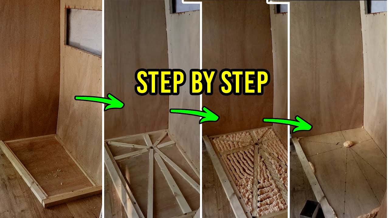 Build the base for a Custom shower TRAY Van Conversion