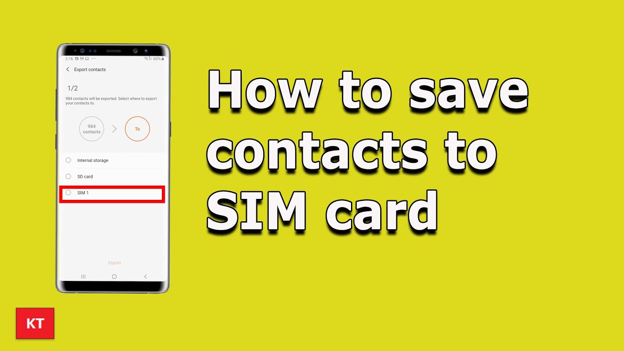 Как сохранить контакты на SIM-карту