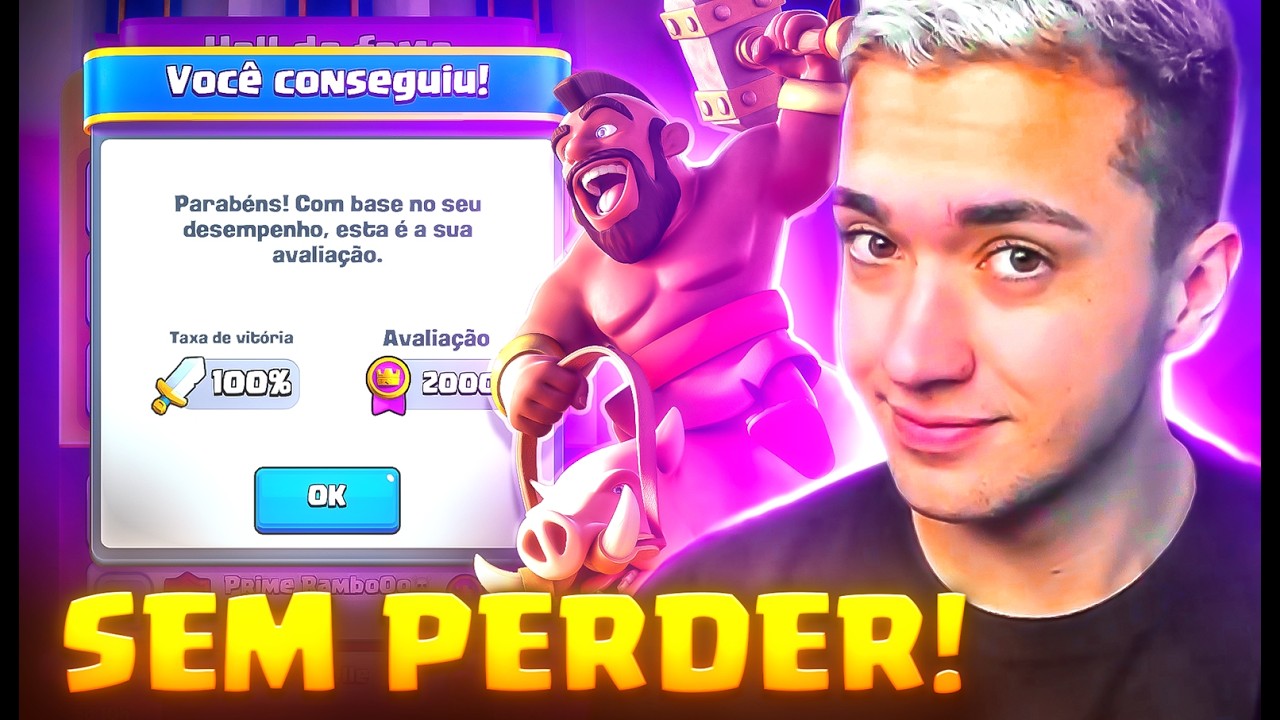 CHEGUEI AO TOP GLOBAL SEM PERDER NENHUMA PARTIDA NO CLASH ROYALE!